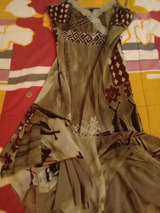 Vestido lencero étnico M