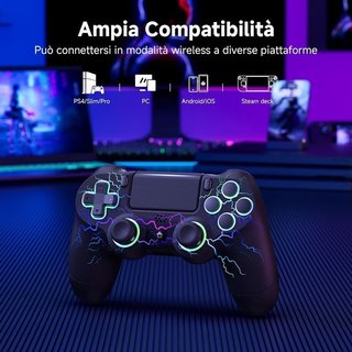 Controller Joystick PS4 compatibile Bluetooth Type