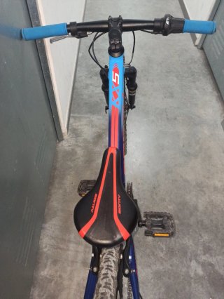 Bicicleta Monty KX5 20 Montaña Azul y Roja