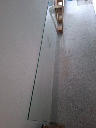 Cristal templado mesa cuadrada