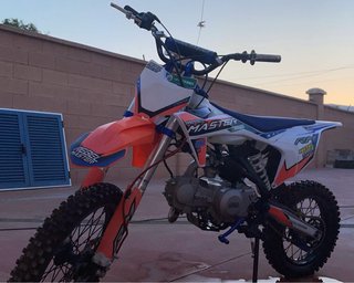 Moto Rebel Master Motocross Naranja/Blanco