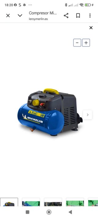 Compresor Michelin 6 L 1.5 HP Nivel laser Dewall