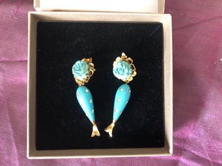 Pendientes Oro 18k y Turquesa