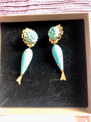 Pendientes Oro 18k y Turquesa