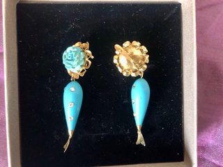 Pendientes Oro 18k y Turquesa