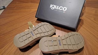 Sandalias Igi&Co Mujer Beige y Dorado