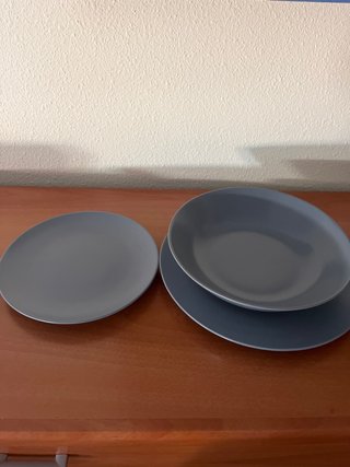 Vajilla Ikea Gris Juego de 10 platos