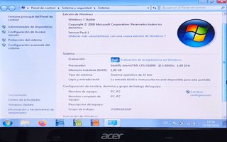 Mini Portatil Acer Windows 7
