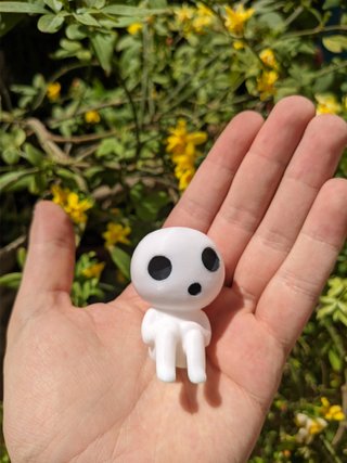 Pack 3 Kodamas Mononoke Ghibli figuras 3D