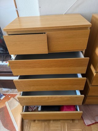 2 Cajoneras Ikea Madera Marrón