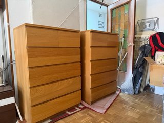 2 Cajoneras Ikea Madera Marrón