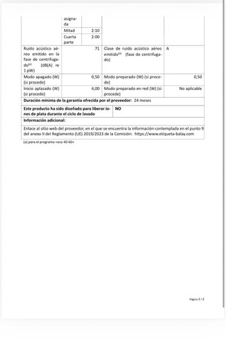 Lavadora Balay Blanca 7kg