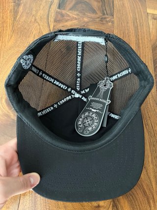 Gorra Chrome Hearts Negra Naranja Cruz