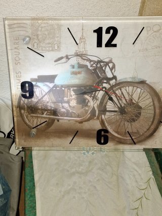 Reloj Decorativo Moto Antigua