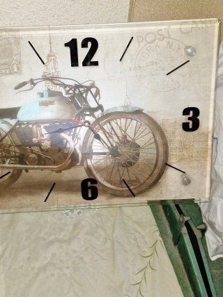 Reloj Decorativo Moto Antigua