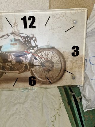 Reloj Decorativo Moto Antigua