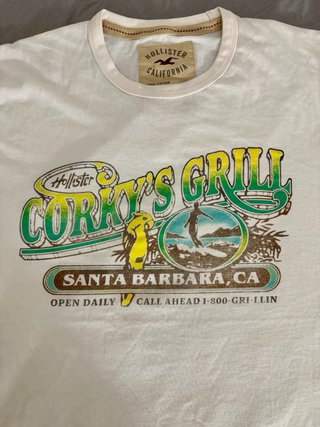 Camiseta Hollister Corky's Grill Santa Barbara