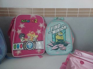 Lote 5 mochilas infantiles niña