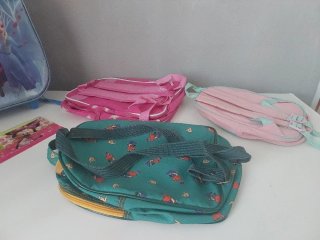 Lote 5 mochilas infantiles niña