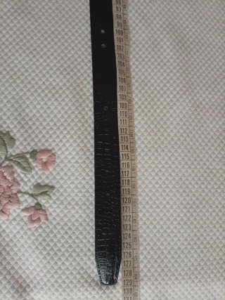 Cintura Trussardi vera pelle cocco nera
