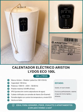 Calentador Eléctrico Ariston Lydos Eco 100L