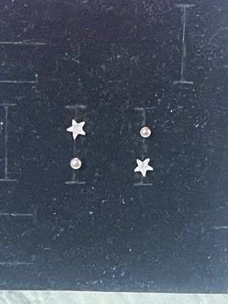 Pendientes aro abierto estrella circonita