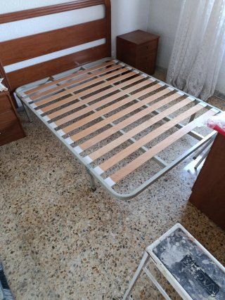 Somier de cama madera y metal