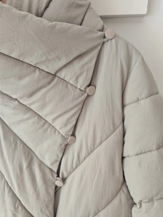 Abrigo oversize beige talla L