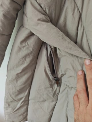 Abrigo oversize beige talla L