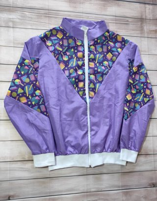 Chaqueta Cortavientos Vintage Hombre Estampado
