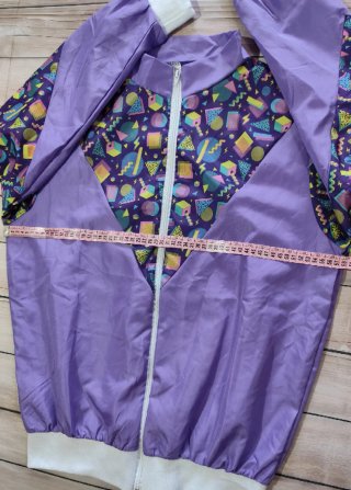 Chaqueta Cortavientos Vintage Hombre Estampado