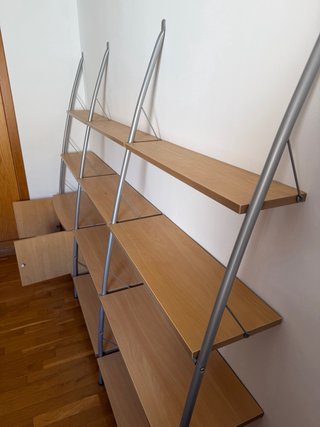 Estantería modular madera y metal