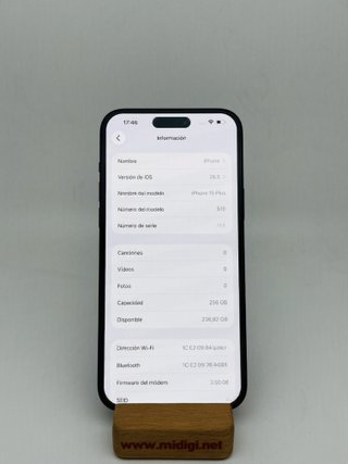 iPhone 15 Plus 256GB Negro
