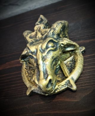 Scultura Testa Capra Baphomet
