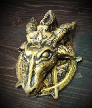 Scultura Testa Capra Baphomet