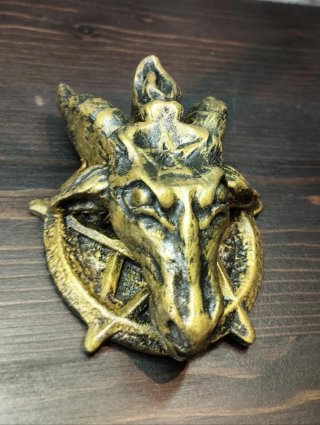 Scultura Testa Capra Baphomet