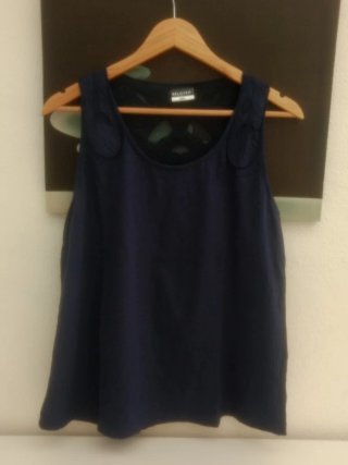 Blusa azul punto talla XL
