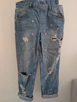 Peto vaquero desgastado talla M Zara