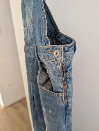 Peto vaquero desgastado talla M Zara
