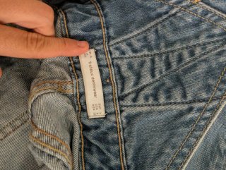 Peto vaquero desgastado talla M Zara