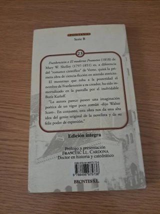 Frankenstein, o el moderno Prometeo