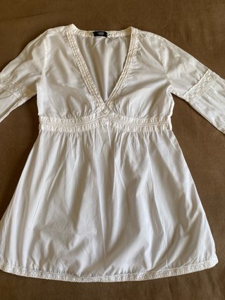 Blusa 0039 Italy Algodón Blanca Talla XS