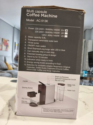 Cafetera Kotlie AC-513K Multicápsulas