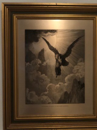 Ilustración enmarcada águila