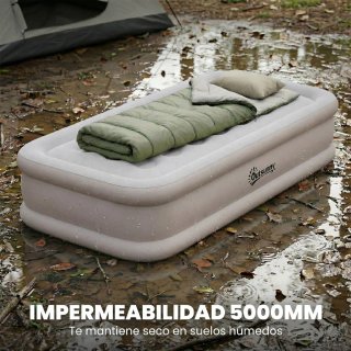 Colchón Hinchable Individual Outsunny Bomba Integr