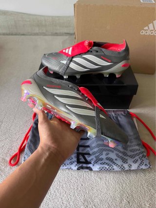 Adidas Predator Botas Fútbol Grises Rojas