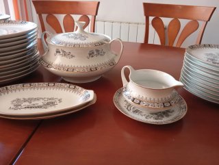 Vajilla "Santa Clara" Vigo de porcelana  Vintage