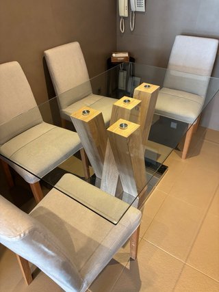 Pack 4 sillas IKEA BERGMUND beige – excelente esta