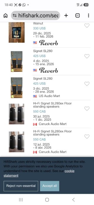 Altavoces Signet SL 280B
