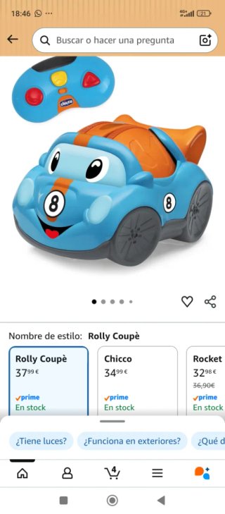 Coche teledirigido Chicco Rolly Coupé